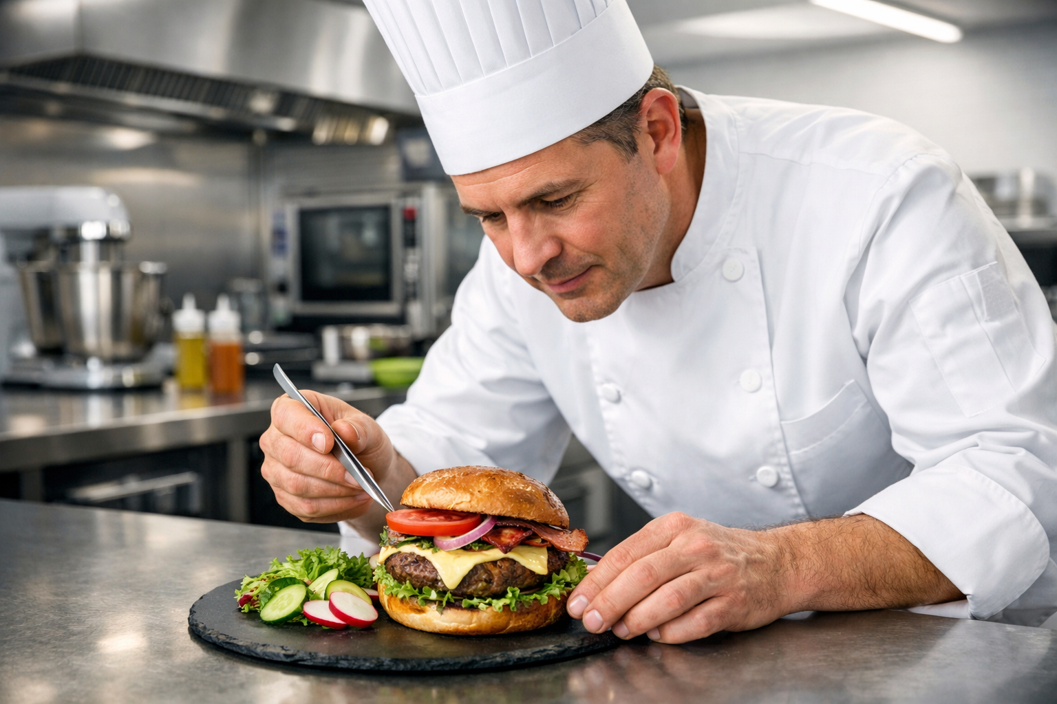 Team collaboration in culinary innovation center