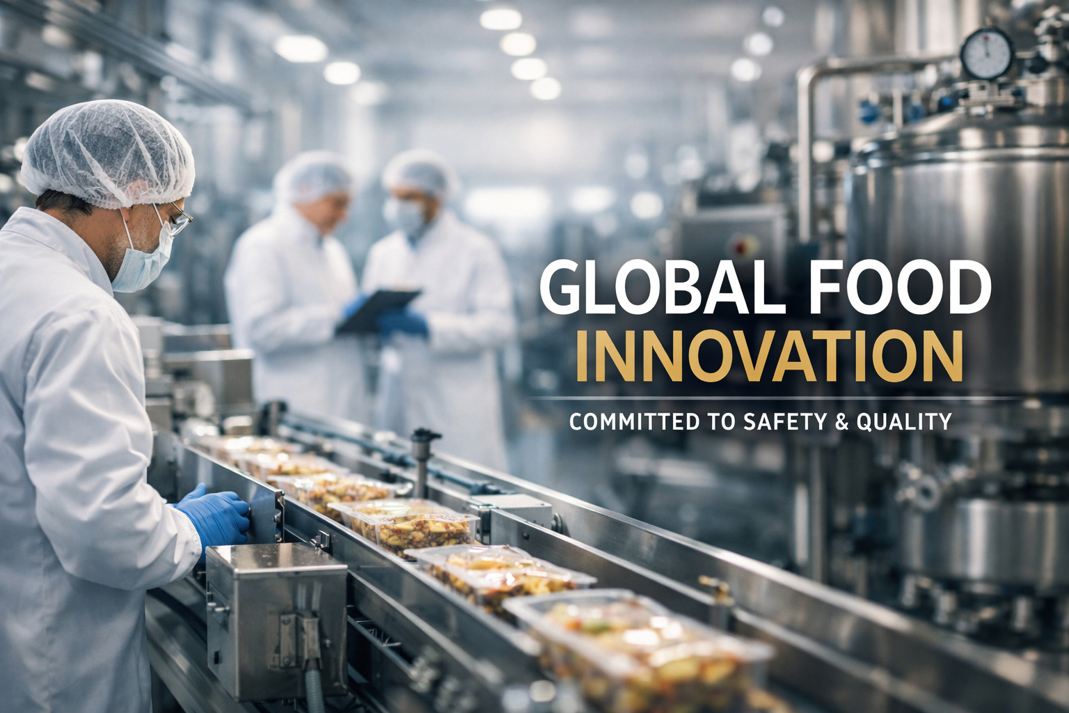 Food manufacturing operation inside a modern facility